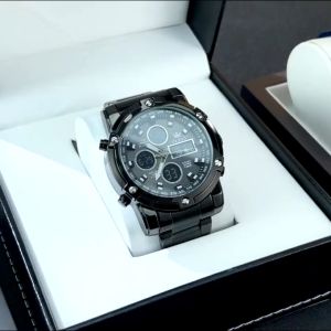 OLEVS Jam Tangan Pria hitam hitam man"s watches Anti Air Original Anti Karat Silikon Luxury Bercahaya Kalendr Quartz Watch Men
