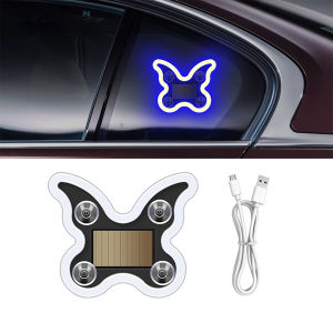 KEVANLY | 1PCS Solar Powered Butterfly Shaped USB Night Light Bedroom Window Atmosphere Light With Suction Cup Rechargable Party Decor