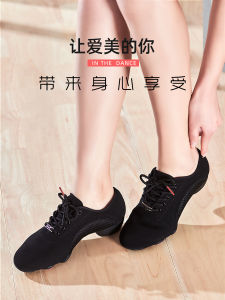 Soft Bottom Dance Shoes Latin Dance Square Dancing Shoes for Girls Women Men Teachers Flat Heel Fitness Sports Shoes