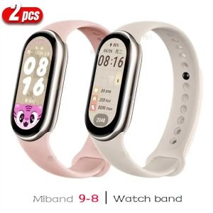 2PCS Sport Strap For Xiaomi Mi band 9-8-NFC Replacement miband9/8 silicone Bracelet waterproof Watchbands smart mi band 9 Access