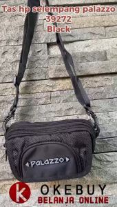 Tas Hp Palazzo 39272 Black Horizontal Phone Case Sarung Ponsel Smartphone Case Selempang Pinggang