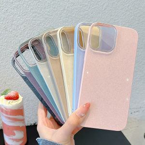 Simple Bling Candy Color Hard Cell Phone Case Compatible for iPhone 16 15 14 Plus 13 12 11 Pro Max iPhone16e Shock Resistant IMD Mobile Back Cover