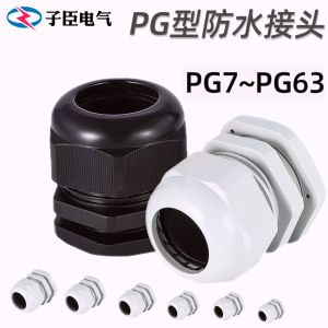 หัวต่อสายเคเบิลแบบ PG/M ทนน้ำ หัวต่อสายไฟไนลอน หัวต่อด้านนอกแบบป้องกันการรั่วไหล วงแหวนป้องกันสาย