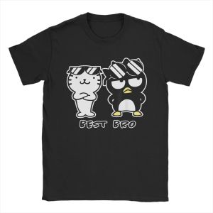 Bandai | Men Womens Kids Badtz Maru Hello Kitty T Shirts 100% Cotton Clothing Novelty Short Sleeve O Neck Tees New Arrival T-Shirts