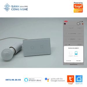 Công Tắc Cảm Ứng Thông Minh Tuya Phiên Bản Mới Mặt Kính Sang Trọng Kết Nối Wifi Điều Khiển Từ Xa Qua APP SmartLife