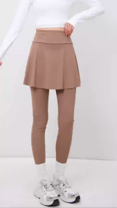 Celana Olahraga Wanita Rok Skirt High Waist Polos Yoga Gym Tennis Running Sport Pants dengan Saku Tersembunyi untuk Kenyamanan dan Dukungan