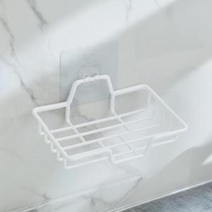 Wall Mounted Drainage Soap Holder Strong Suction Cup Bathroom Storage Rack Adhesive Drying Organizer For Shower Room