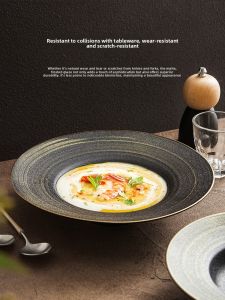 YOGEHOME | Ceramic Dishes for Home and Hotel Use - Salad Plate Soup Plate Pasta Plate