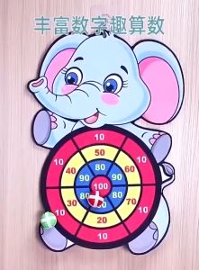 Mainan Anak Papan Dart Lempar Bola Gajah Mainan Bola Lempar Papan