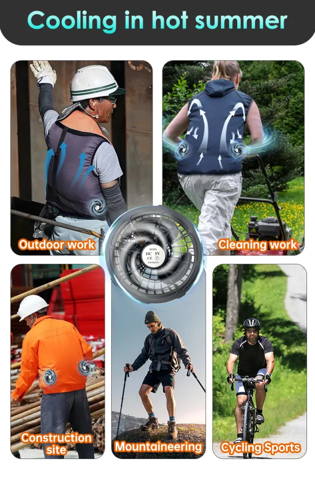 1/2 Pairs 5V Adjustment Cooling Fan for Air Conditioner Cooling