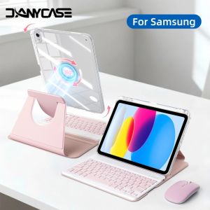 Smart Keyboard Case Fit For Samsung Galaxy Tablet S10FE 10.9 X520 X526 S9FE S10FE S10Lite With Pen Holder Magic Keyboard Case
