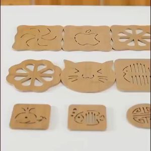UMI Cute Fibre Wooden Anti Heat Hot Pod Slip Pad Table Place Mat Multiple Design and Sizes Coaster Alas Meja Kayu 木质茶杯垫隔热垫