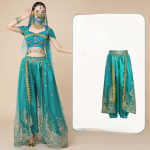 Adult Performance Costume Desert Princess Jasmine Stage Show Outfit Halloween Theme Fashionable Chinese Ethnic Style Dancewear