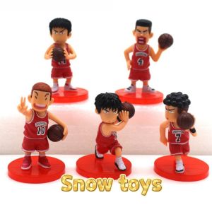 Mô hình Slam Dunk - Trọn bộ Team Shohoku đỏ và trắng - Hanamichi Rukawa Takenori Ryota Mitsui - Cao 8cm