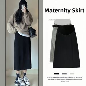 Maternity High-waist A-line Skirt