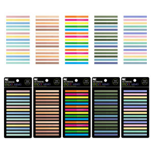 300 Sheets Color Stickers Transparent Fluorescent Index Tabs Flags Sticky Note Page Bookmark School Office Supplies Stationery