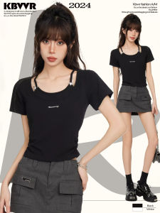 KBVVR | Layered Short Sleeve T-shirt Crop Top