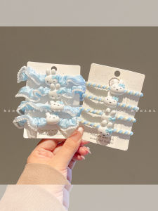 WENZHU | Cartoon Bunny Cute Simple Elastic Lace Edge Hair Bands