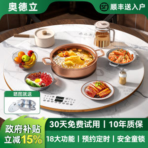 Audrey 2025 New Hot Dish Board Warm Dish Board Dining Table Induction Cooker Heating Rice Plate Home Heating Meal Wizard