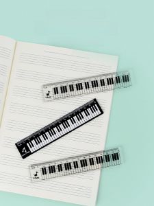 Transparent Piano Themed Ruler High Aesthetic Value 15cm Learning Music Supplies Primary School Students Study Gifts