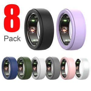 8 Pack for Samsung Galaxy Ring Case and Oura Ring Gen3 Cover Anti-Scratch Protective Soft Elastic Silicone Casing
