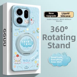 GGUU | Lucky Elephant Full Camera Protection Rotating Stand Lanyard Phone Case
