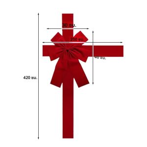 โบว์ผ้าออร์แกนซ่าสีแดงขนาดใหญ่สำหรับตกแต่งประตูหน้าบ้านในวันคริสต์มาส ของขวัญ DIY สำหรับคริสต์มาส โบว์สำเร็จรูปสำหรับงานแต่งงาน โบว์ริบบิ้นสำหรับปีใหม่