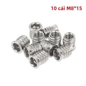 EELHOE | 10 Chiếc Ổ Cắm Lục Giác Nhúng Chèn Hạt Bộ M4 M6 M8 Thép Carbon Chế Biến Gỗ Chốt Cho Đồ Nội Thất Lắp Ráp Phần Cứng