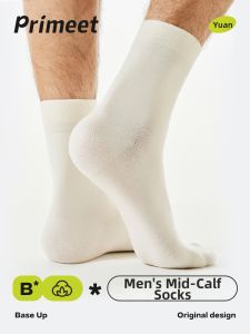 PRIMEET | Sweat-Absorbing Antibacterial Seamless Mens Crew Socks