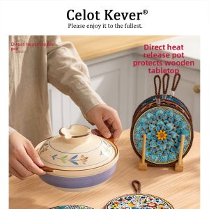 Heat-Resistant Retro Enamel Pad for Hot Pot Special Use
