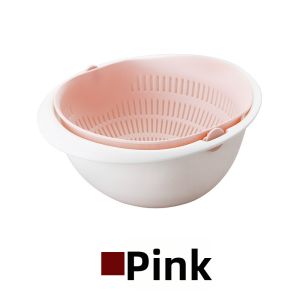 Double-layer Rotating Plastic Multi-purpose Drain Basket