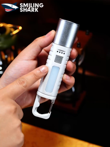 Smiling Shark SD5322 LED Torch Light 3Mode COB Work Light Type-c Rechargeable Flashlight Electric Charge Display Waterproof Outside Camping Working Lighting