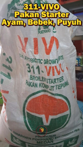 311-VIVO Eceran 1 kg - Pakan Starter Broiler - Pur Anak Ayam Pedaging