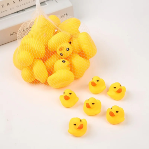 10pcs Baby Bath Duck Toys Mini Rubber Duck Squeak and Float Shower Toys