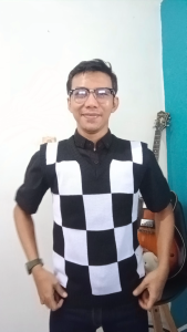 R43 - Rompi Rajut Pria & Wanita | Warna Hitam Putih Motif Catur Kotak | Vest Bahan Premium 100%