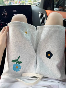 Quần Short Thể Thao Thường Ngày Màu Xám Cho Nữ Mùa Hè 2025 Quần Dài Đến Giữa Bắp Chân Rộng Rãi Cỡ Lớn Quần Sáu Năm