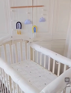 Baby Crib Rail Cover Teething Guard Cushion | Anti-Bite Bumper | 100% Cotton | 60CM / 120CM | Washable