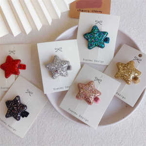 น่ารักรูปดาวสาว Hairpin น่ารัก Duckbill คลิปอุปกรณ์เสริมผมสําหรับเด็ก Chic Side Bun Pin สาวแฟชั่น Headwear