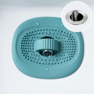 Durable Silicone Sink Drain Stopper Oval Anti Clogging Drain Hair Catcher Non Slip Sink Drain Cover for Washbasin