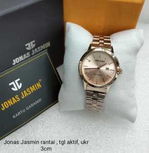 Jam Tangan Wanita Original Jonas Jasmin 2206 Rantai Stainless Mewah Fashion Cewek Keren Kekinian Elegan