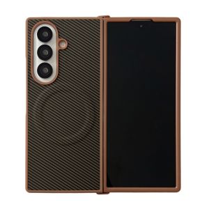Carbon Fiber Texture Hard Phone Case For Samsung Galaxy Z Fold 8 7 6 5 4 Series Shockproof Anti‑Slip Matte Protective Cover Slim Foldable Casing