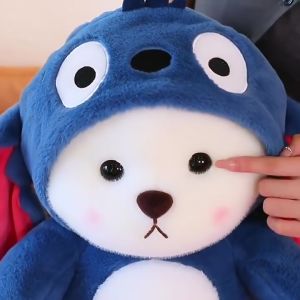 White Bear Cosplay Stitch Lotso Kuromi Hoodie Plush Toy Teddy Bear Plushie Plush Doll Toys Soft Stuffed Toys 白熊史迪奇库洛米