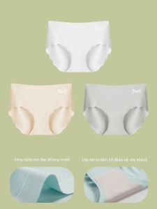 Quần lót tam giác MiiOW làm bằng vải lụa băng và cotton không đường may thoáng khí