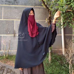 Khimar/Kerudung/Jilbab Jumbo Wolfis 105×115 TERMURAH