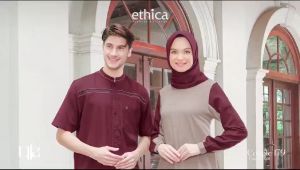 Baju Sarimbit Ethica Couple 179 Caspian Red / Ethica Sarimbit Elfa Series 2024 Couple 179 Caspian Red / Gamis Ayumi 413 Caspian Red & Koko Kahfi 292 Caspian Red