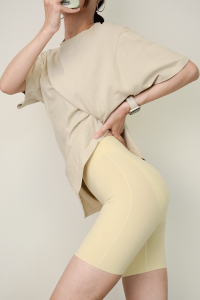 ไนลอนไลคร่าด้านในใช่ผู้หญิงกลางเอว Tummy Control กางเกงไม่มีตะเข็บน้ําหนักเบาสบายความปลอดภัยกางเกงขาสั้นสําหรับฤดูร้อน