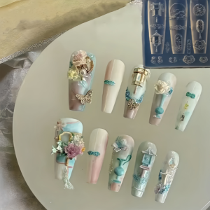 Chinese palace lantern 3D silicone nail mold - DIY essential creative nail salon&retro nail decoration | exquisite nail art