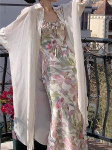 Elegant Chiffon Sun Protection Clothing Womens Summer Outerwear Loose Long Sleeve Polo Collar Single Button Closure Solid Color