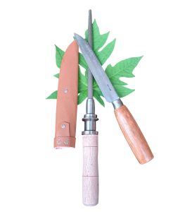 Pisau daging bahan baja laker asli dan asahan kristal.