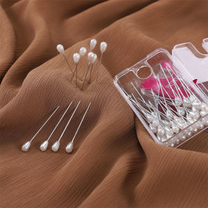 Safety Pearl White Drop-shaped Hat Pin